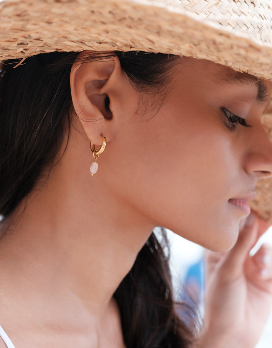 Fashion Mini Hoops with Charm