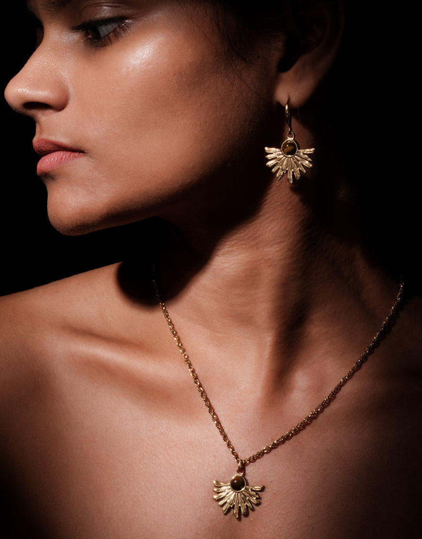 Sunburst Charm Earing