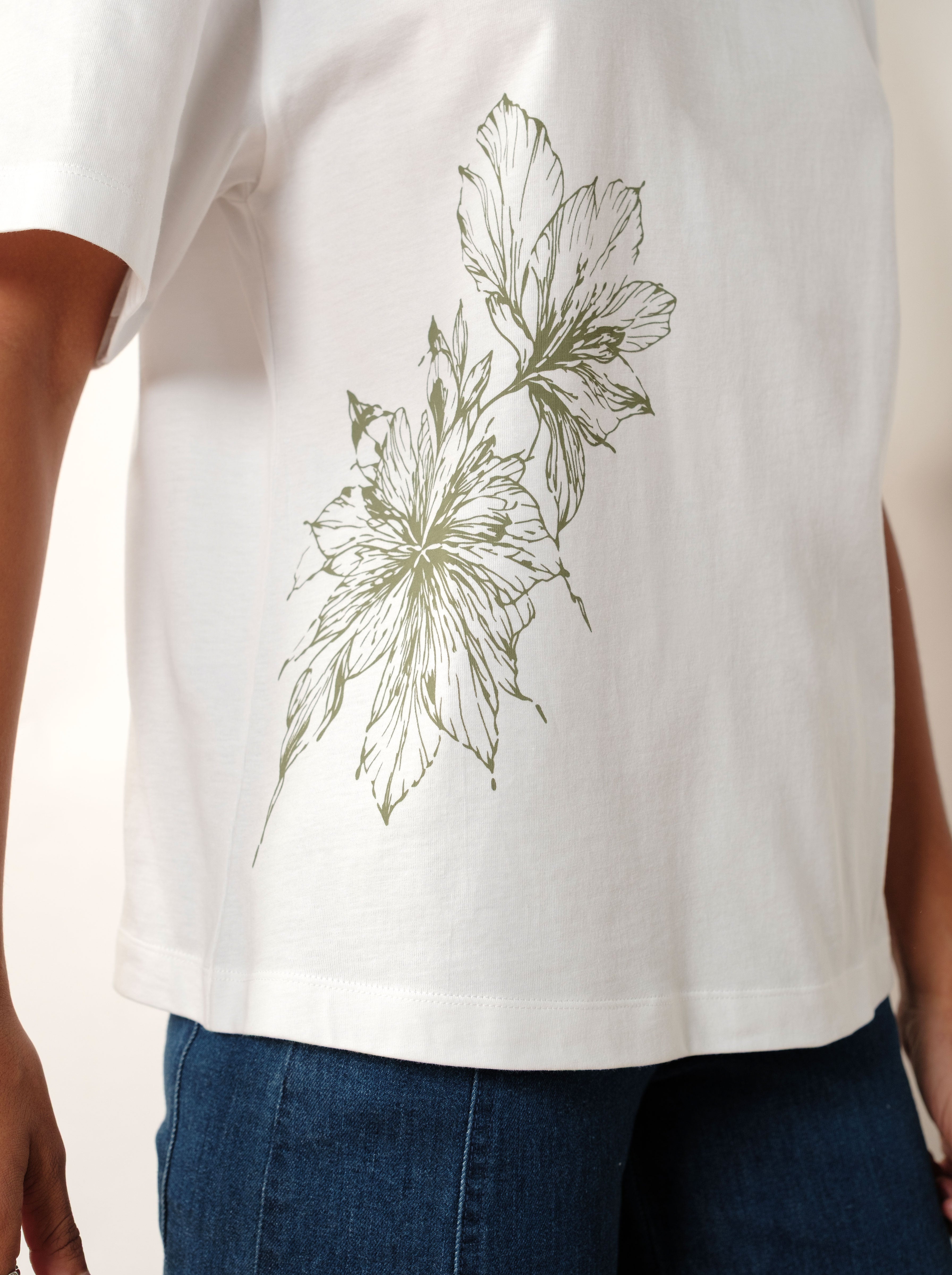Wild Ink Floral Print Tee