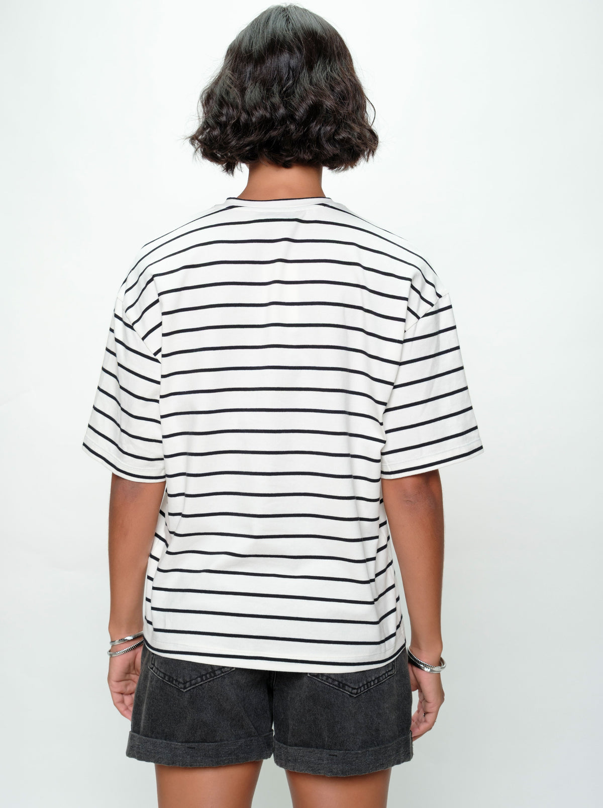 Valencia Stripe Oversized Tee Shirt