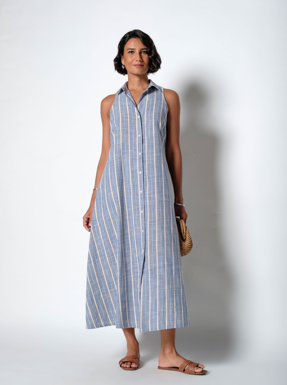 Agni Sleeveless Stripe Dress