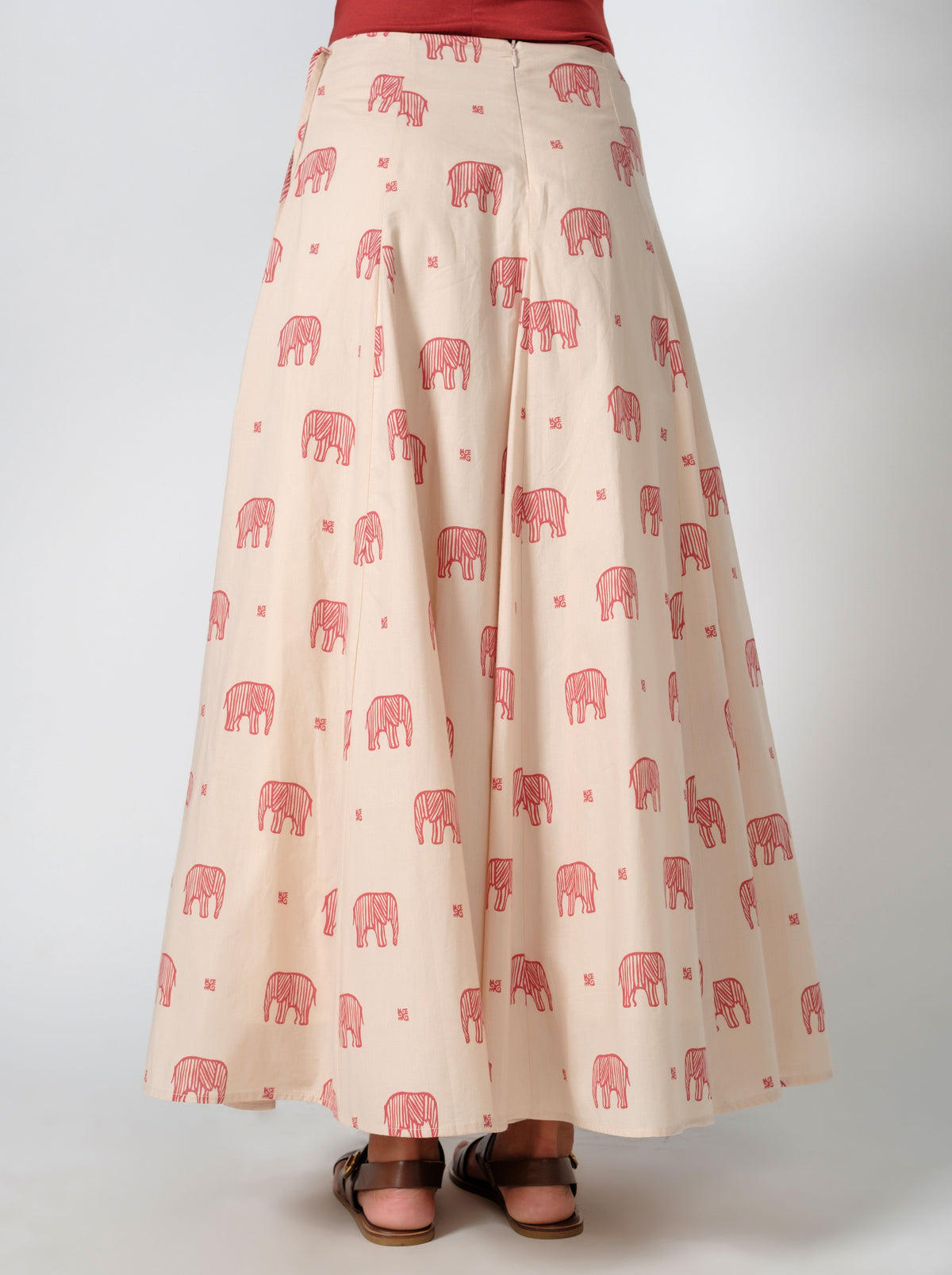 Aurora Mahali Cotton Printed Panel Maxi Skirt