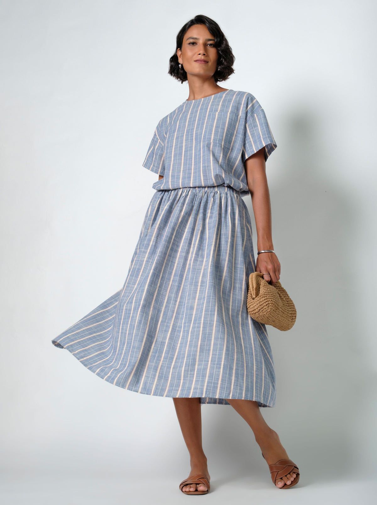 Leah Linen Midi Skirt