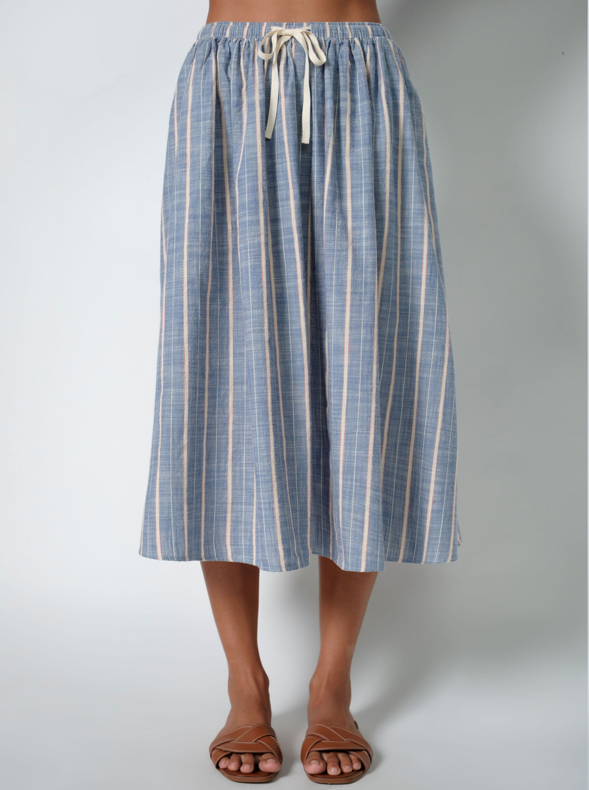 Leah Linen Midi Skirt