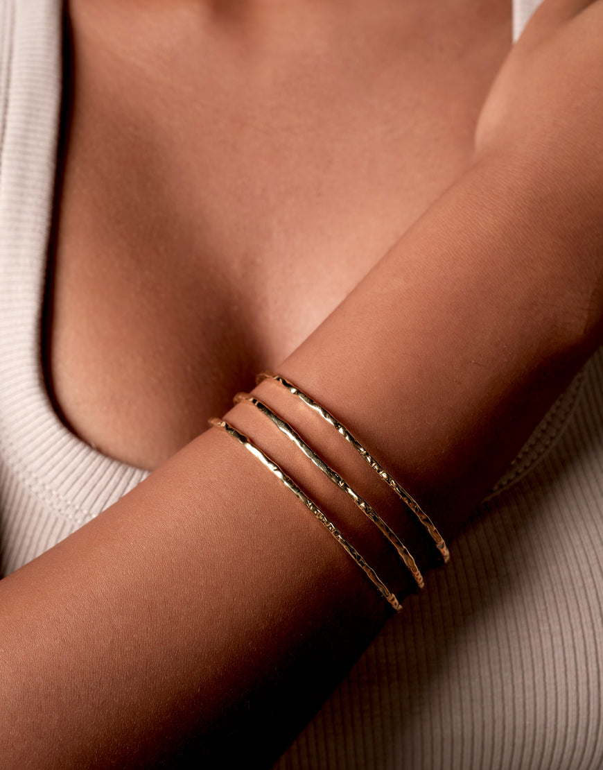 Triple Glow Gold Cuff