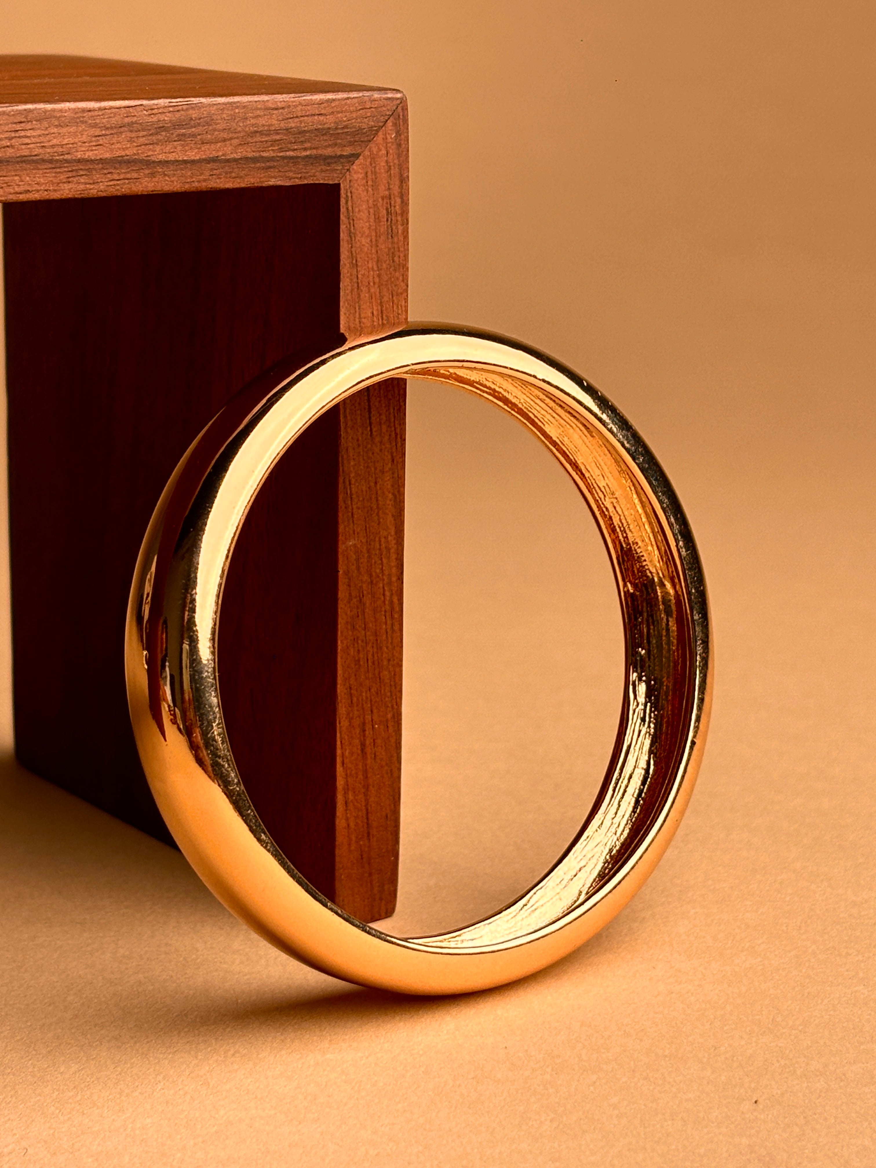Chunky Gold Dome Bangle