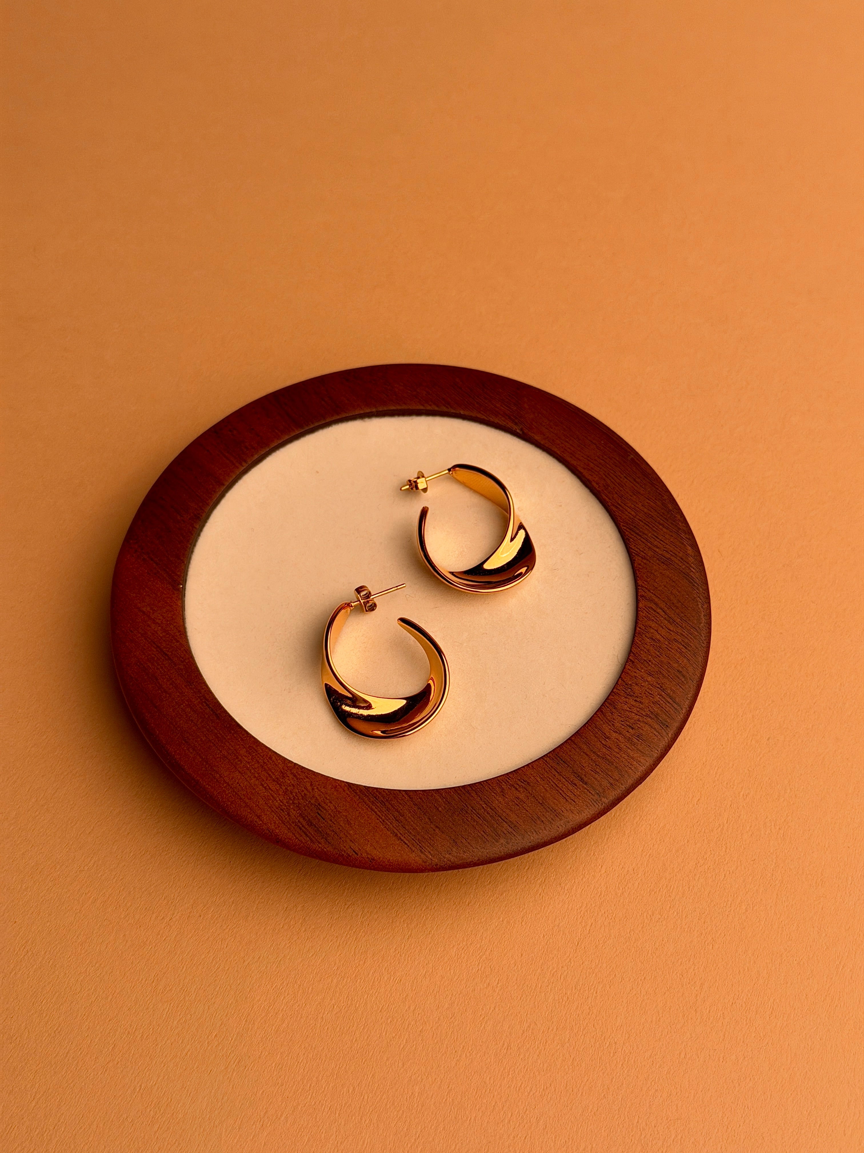 Gold Asymmetric Hoops