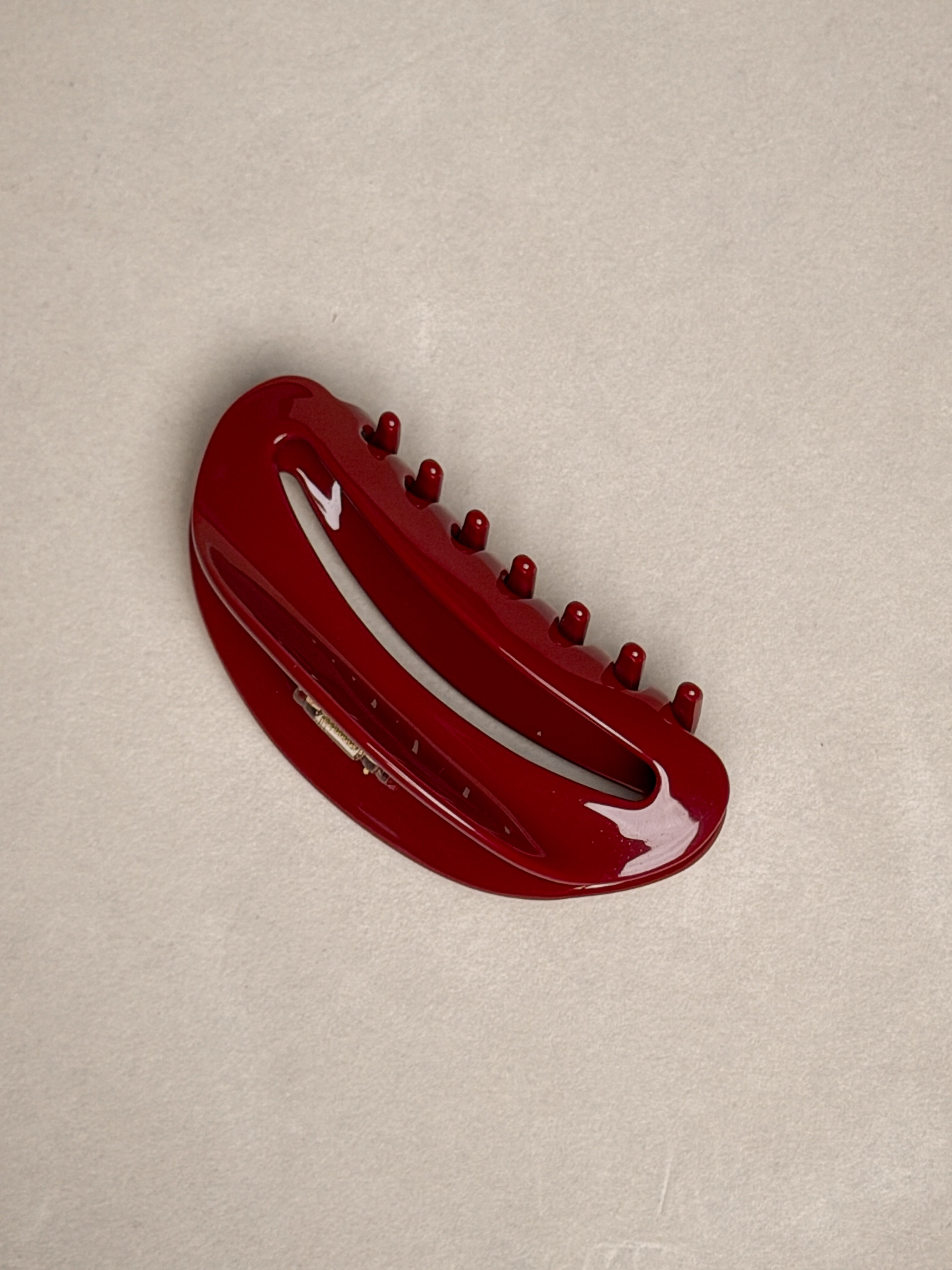 Curved Burgundy Hair Claw