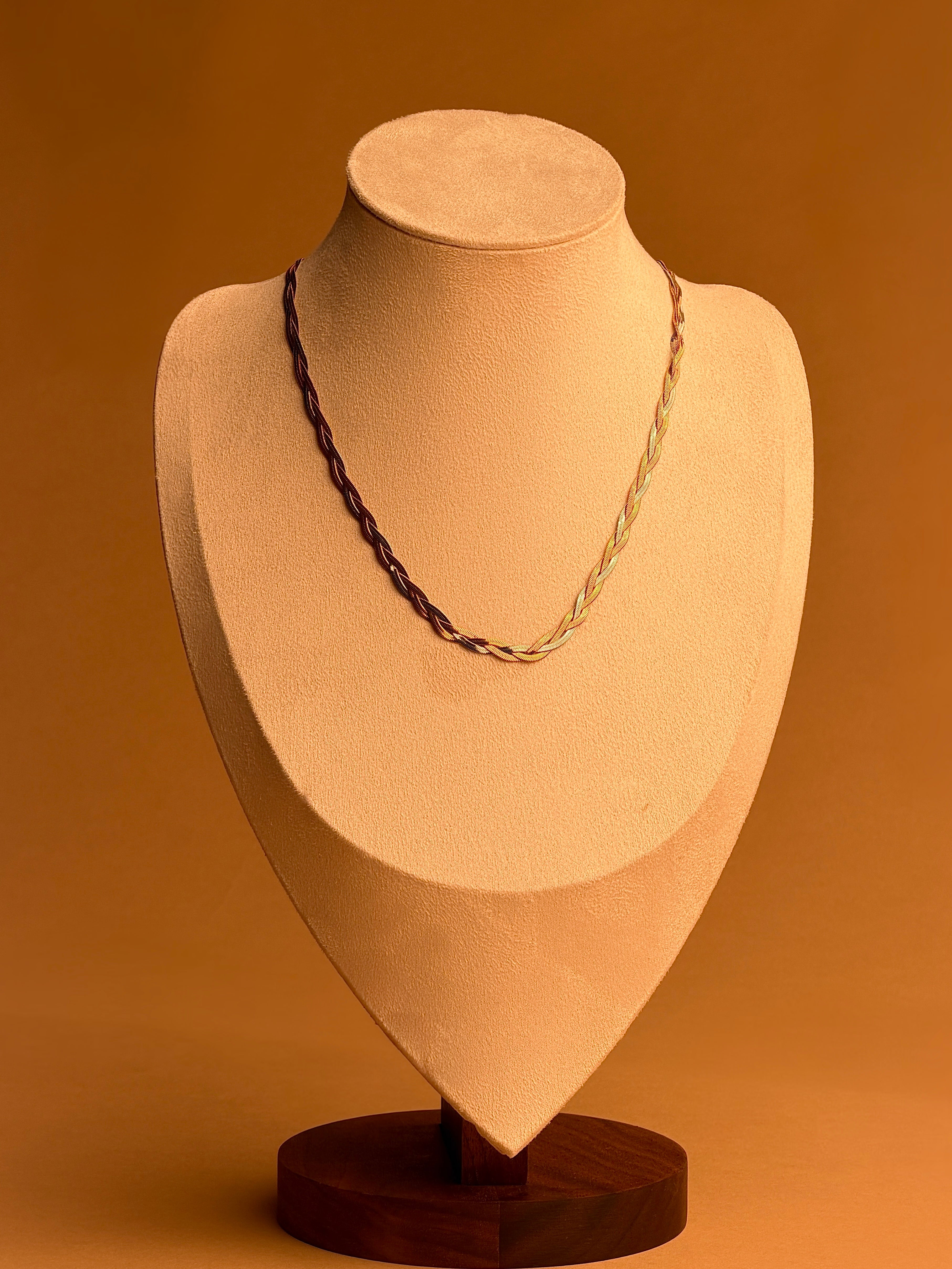 Tricolor Braided Snake Chain