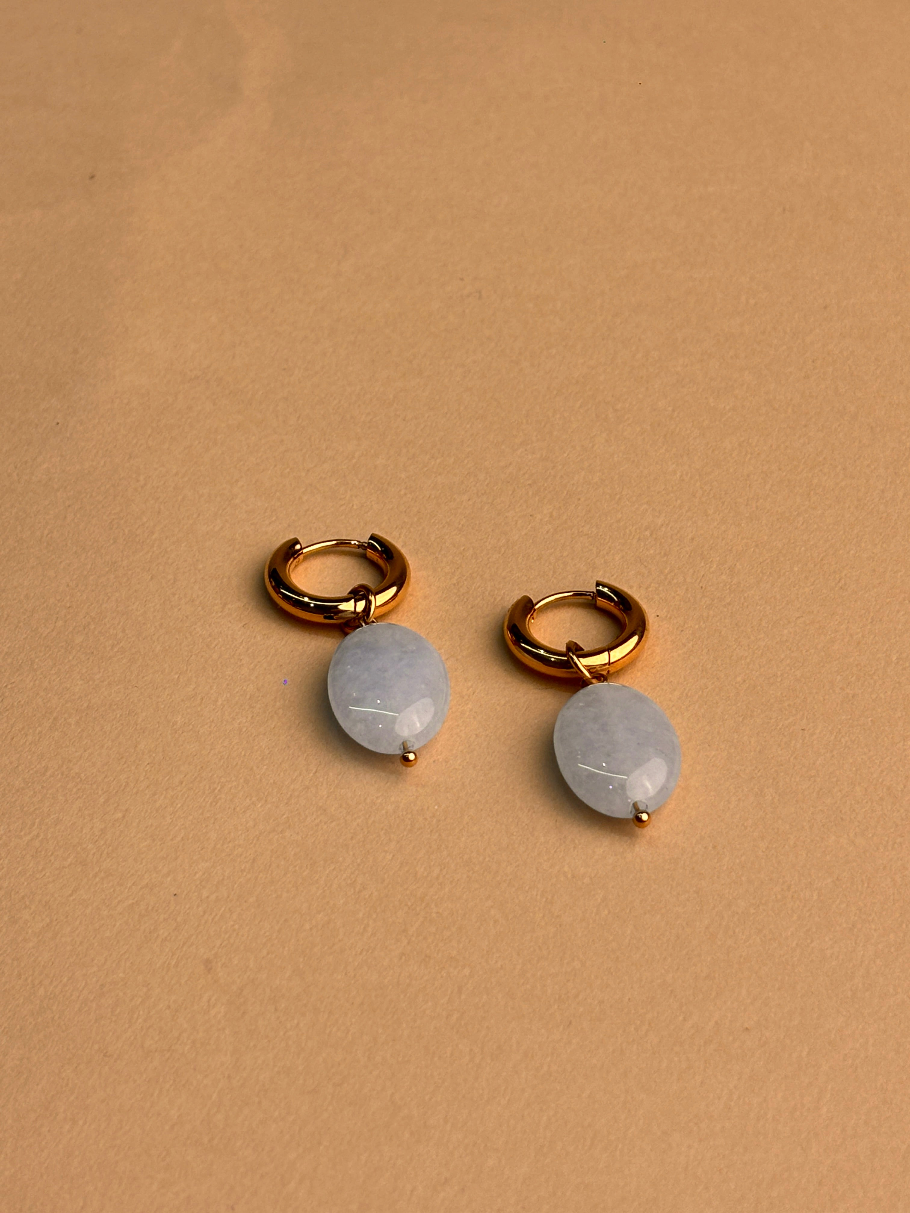 Huggies with Blue Drop Stone