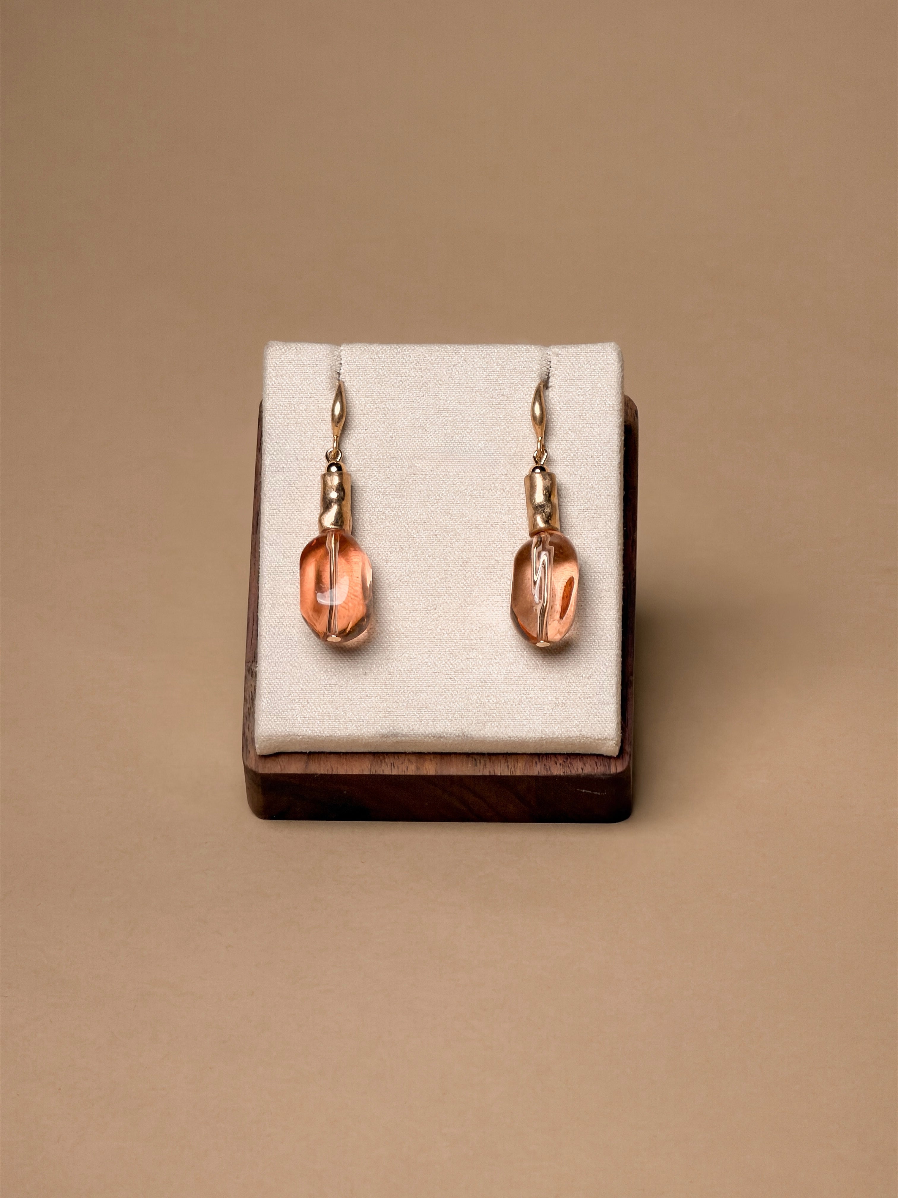 Matte Gold tear drop earings