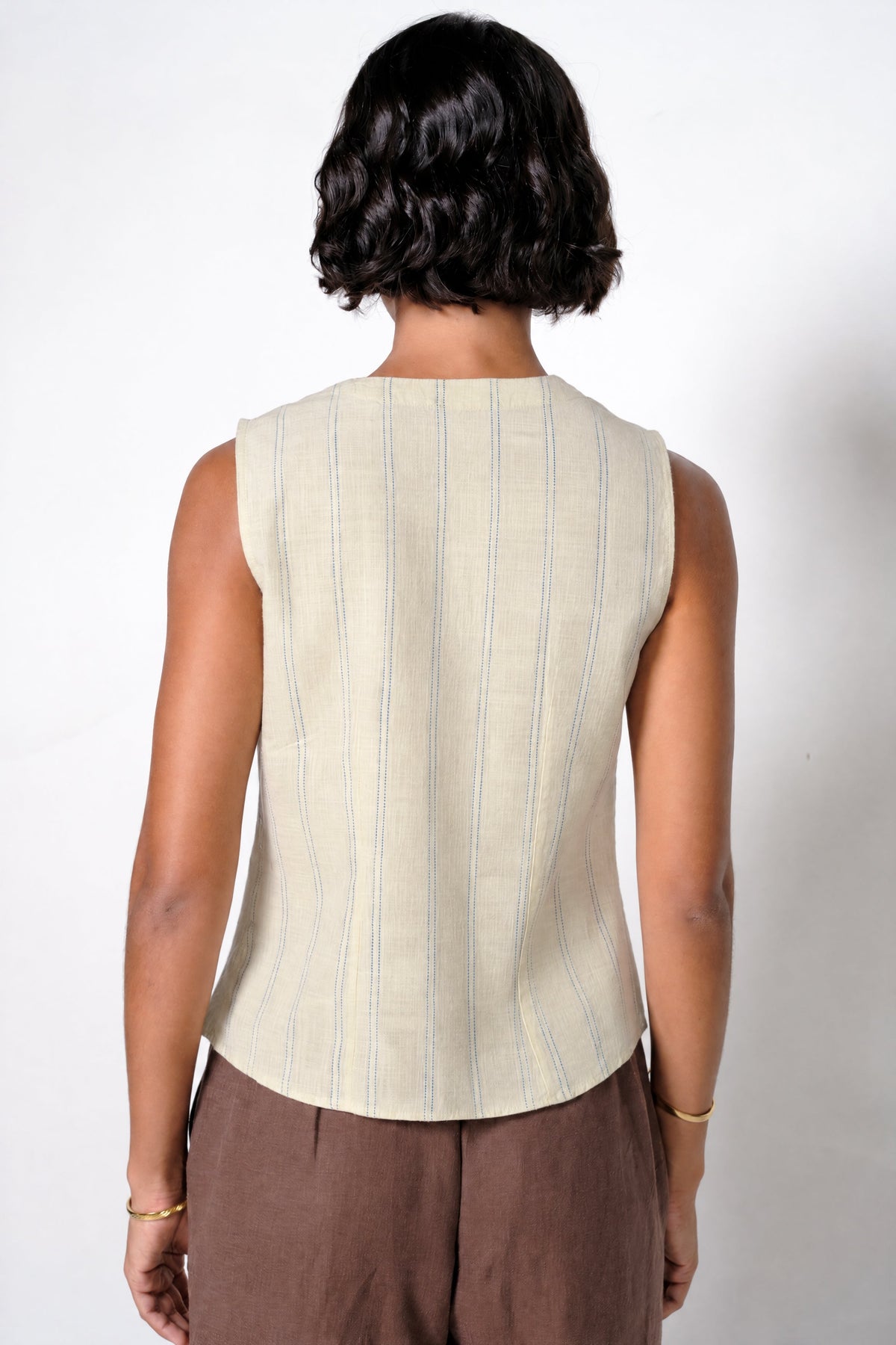 Noah Sleeveless Linen Top